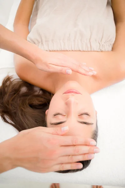 Young woman on massage table