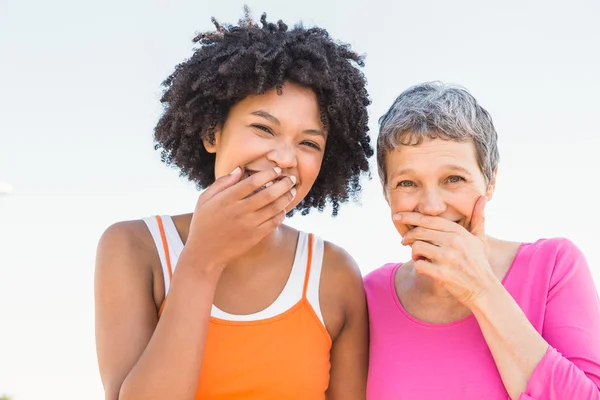 Women laughing to camera