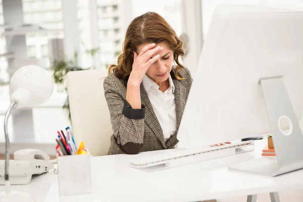 Businesswoman working with computer