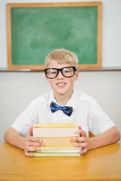 Smart student wearing glasses