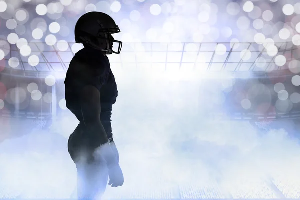 Silhouette of american football player