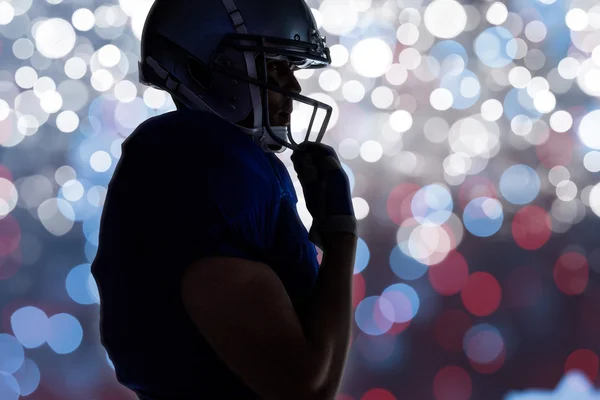 Silhouette of american football player