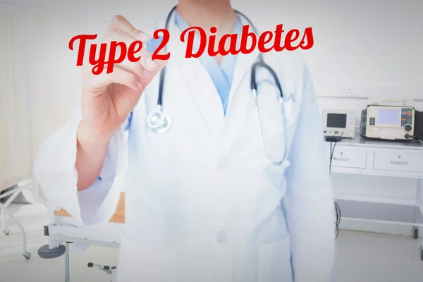 Type 2 diabetes against empty bed