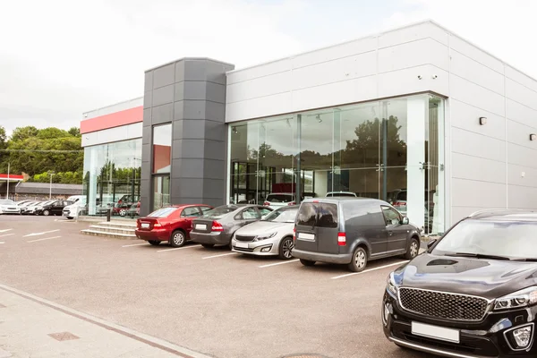 Car dealership at new car showroom