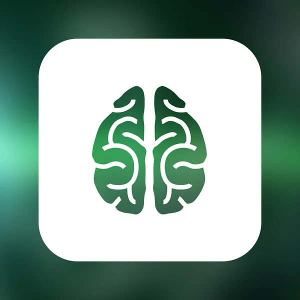 Brain with green background