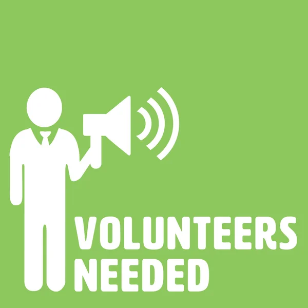 Volunteers needed text