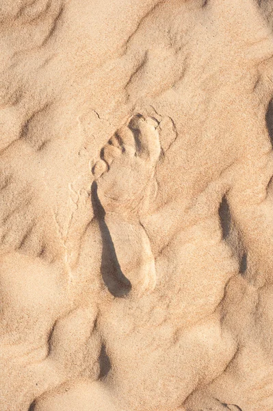 Foot print on the sand