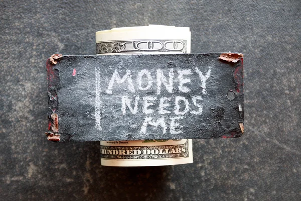 Money needs me concept.