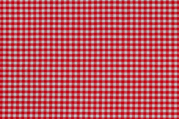 Texture background photo of fabric with checked red Gingham pattern