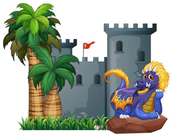 Dragon and a castle