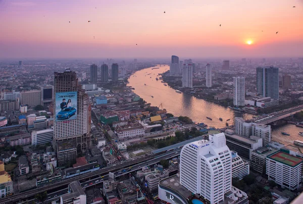 Panorama view of Bangkok skyline