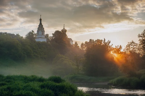 Early morning in russian village