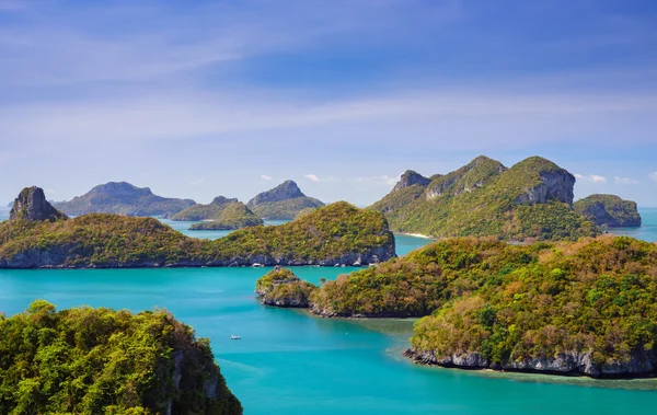 Bird eye view of Angthong national marine park, koh Samui, Thail