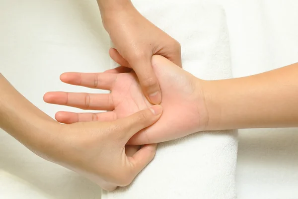 Hand and finger massage in relax spa