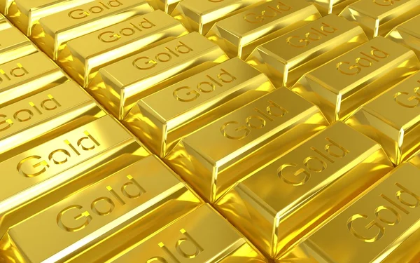 Pile of gold bars