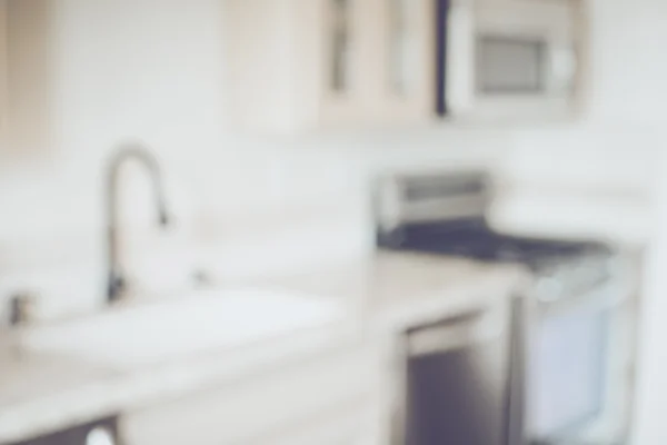 Blurred White Modern Kitchen