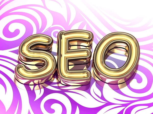 SEO bright color letters on nice rose ornament