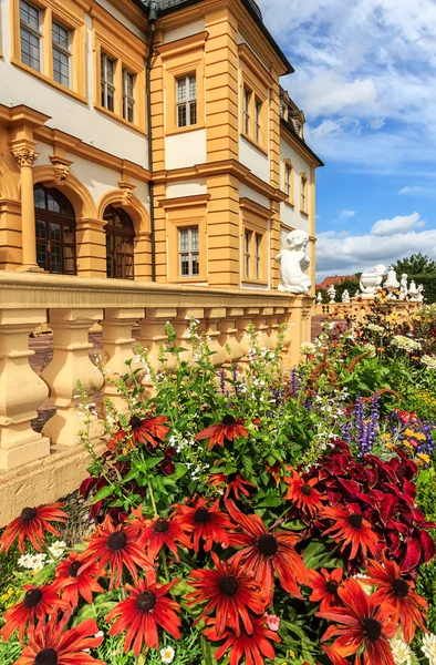 Veitshoechheim Palace near Wuerzburg known of the surrounding Rococo Garden with lakes and waterworks (built 1682), Germany