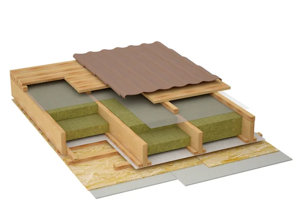 Conceptual image of pitched roof insulation