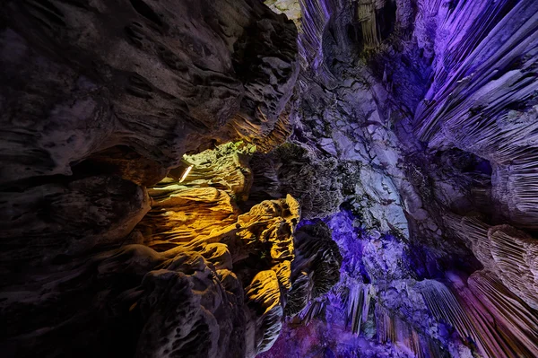 Stalactites inside of the St. Michaels cave in Gibralta