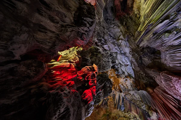 Stalactites inside of the St. Michaels cave in Gibralta