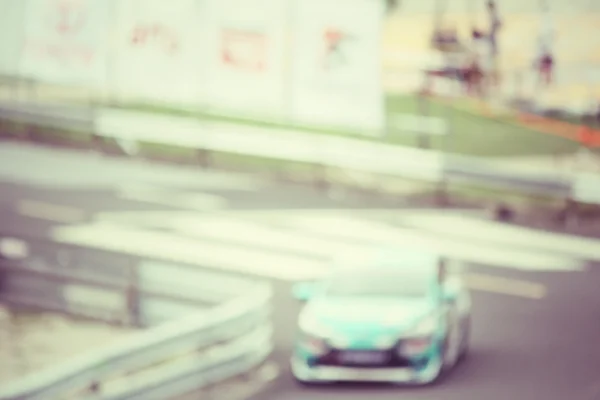 Blurred of racing car