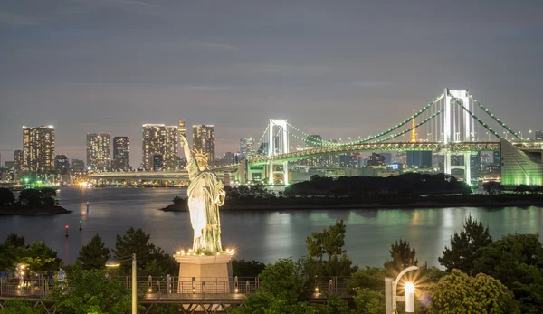 Statue of Liberty and Rainbow bridge