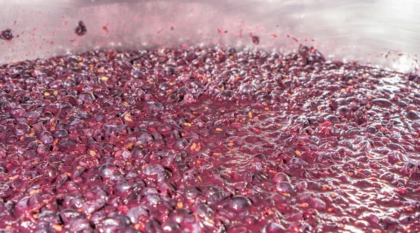 Process of a fermentation of wine in aluminium container
