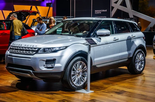 MOSCOW, RUSSIA - AUG 2012: LAND ROVER RANGE ROVER EVOQUE presented as world premiere at the 16th MIAS (Moscow International Automobile Salon) on August 30, 2012 in Moscow, Russia