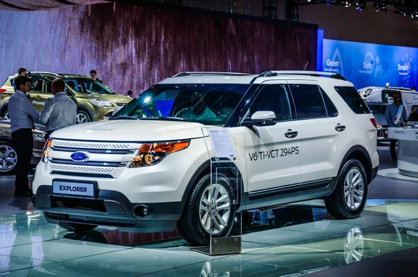 MOSCOW, RUSSIA - AUG 2012: FORD EXPLORER 5TH GENERATION presented as world premiere at the 16th MIAS Moscow International Automobile Salon on August 30, 2012 in Moscow, Russia