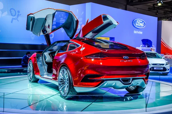 MOSCOW, RUSSIA - AUG 2012: FORD EVOS CONCEPT presented as world