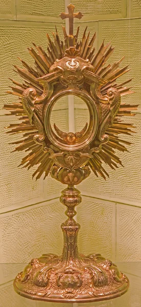 BRATISLAVA, SLOVAKIA - OCTOBER 11, 2014: The baroque monstrance in sacristy of st. Martins cathedral.