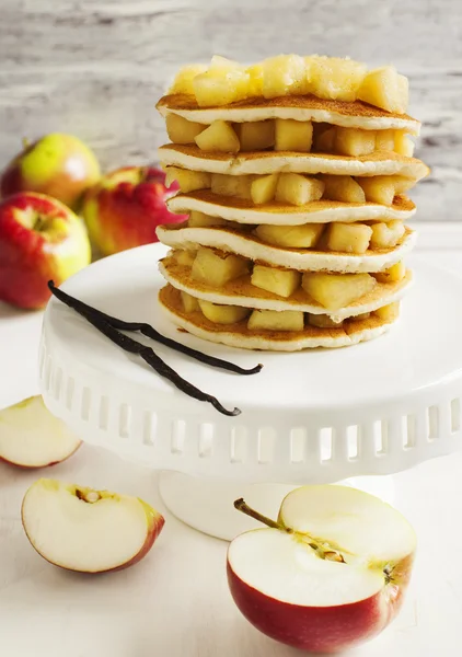 Pancakes with apple sauce