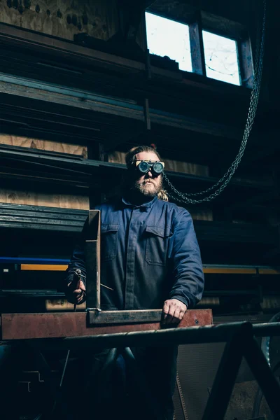 Man with beard and goggles