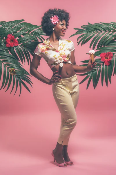 Tropical Afro American Pin-up