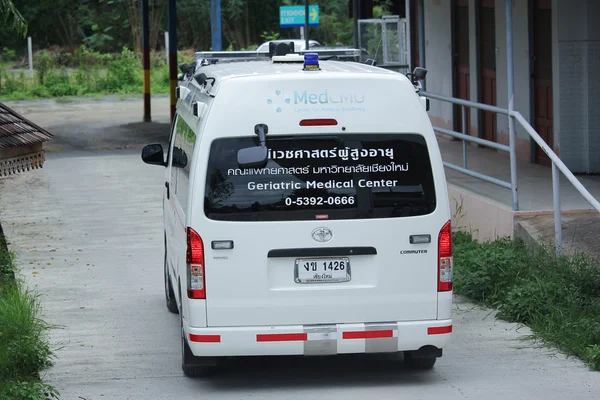 Ambulance van of Geriatric Medical Center.
