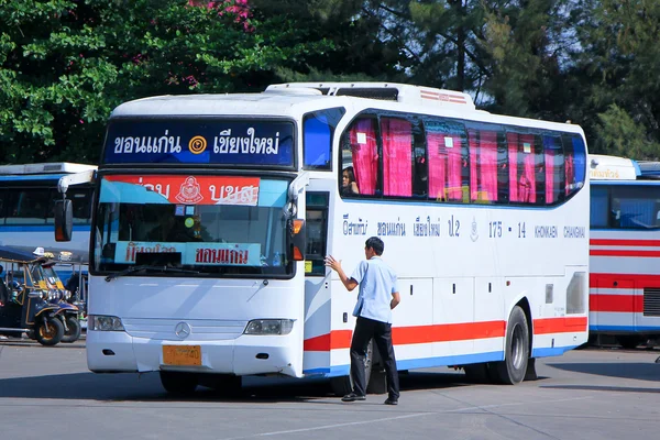 CHIANGMAI , THAILAND -MAY 11 2014: Esarn tour company bus no.175-14 route Khonkaen and Chiangmai. Photo at Chiangmai bus station, thailand.