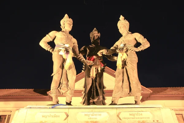 Three Kings Monument in the center of Chiang Mai