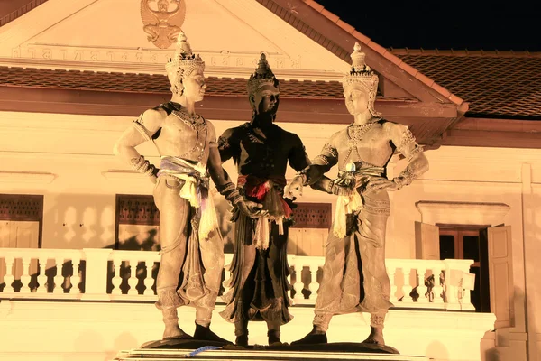 Three Kings Monument in the center of Chiang Mai