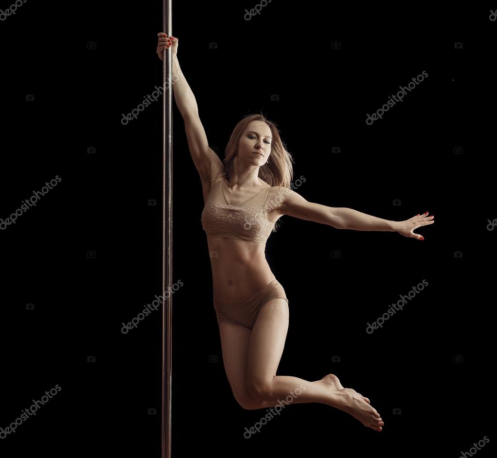 Skinny teen full nude pole dance