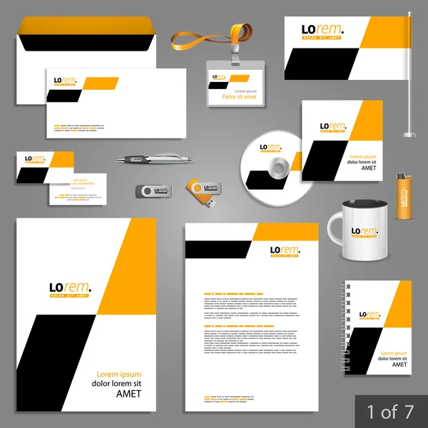 Corporate identity. Editable corporate identity template. Stationery template design