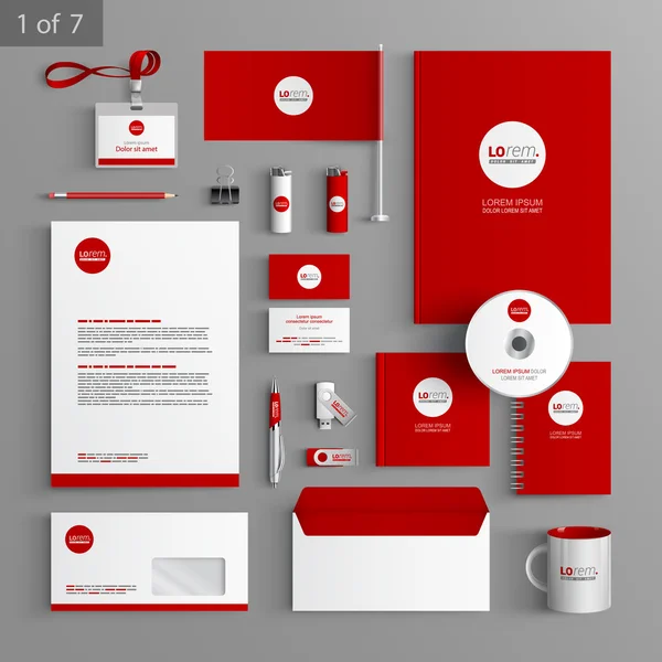 Corporate identity. Editable corporate identity template. Stationery template design