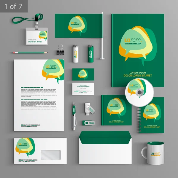 Corporate identity. Editable corporate identity template. Stationery template design