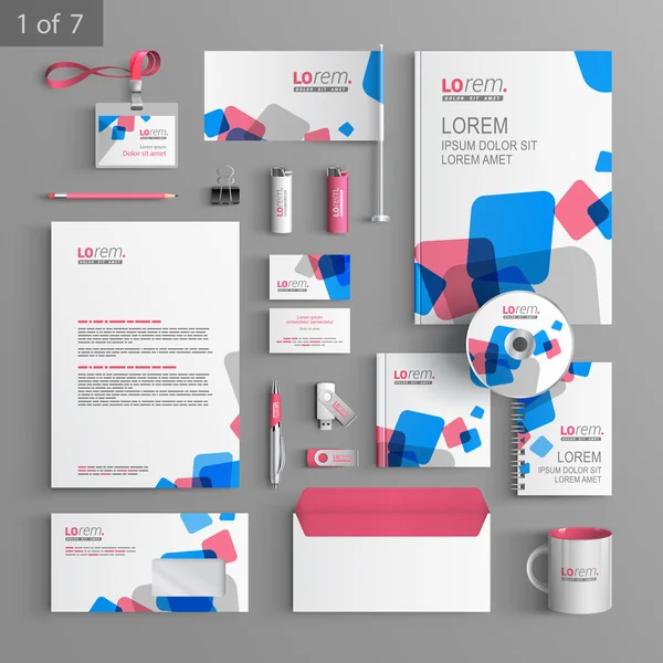 Corporate identity. Editable corporate identity template. Stationery template design