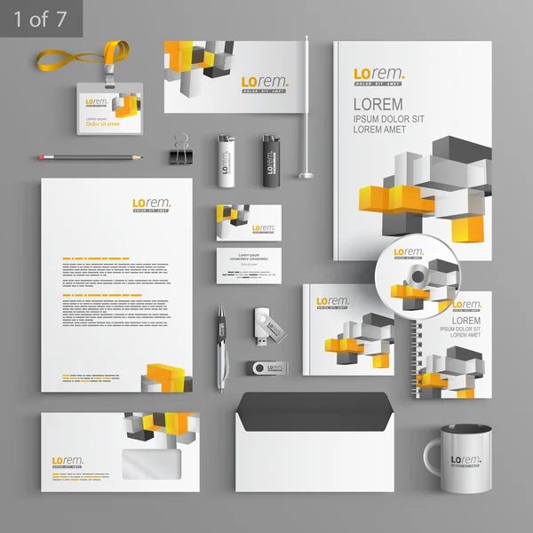 Corporate identity. Editable corporate identity template. Stationery template design