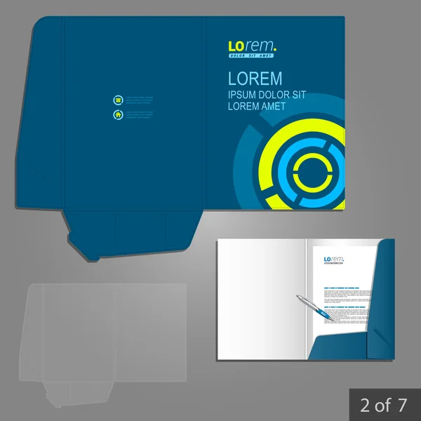 Corporate identity. Editable corporate identity template. Folder template design