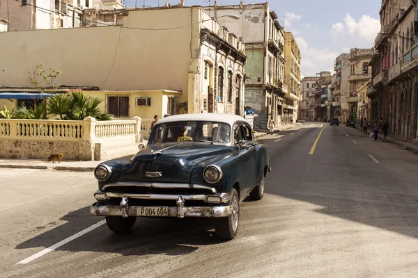 HAVANA,CUBA-OCTOBER 13:People and old car on streets of Havana O