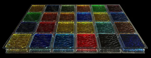 Colored glass blocks background