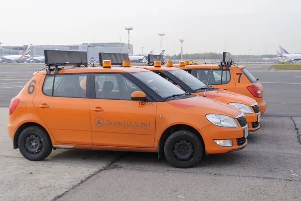 Airdrome car Follow Me at Domodedovo airport