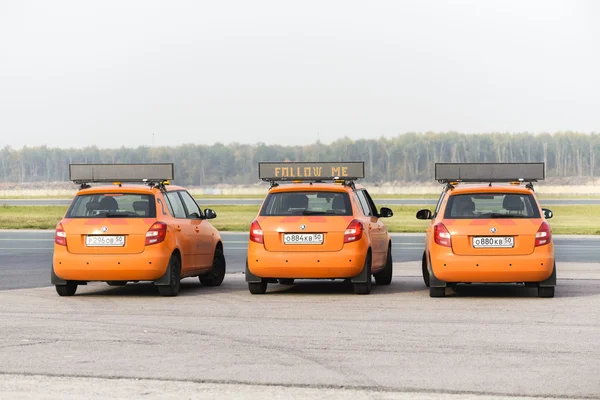 Airdrome car Follow Me at Domodedovo airport